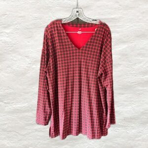 J. Jill Pima Cotton V Neck Long Sleeve Tee XL